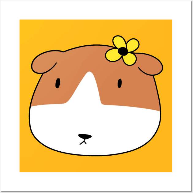 Flower Guinea Pig Wall Art by saradaboru